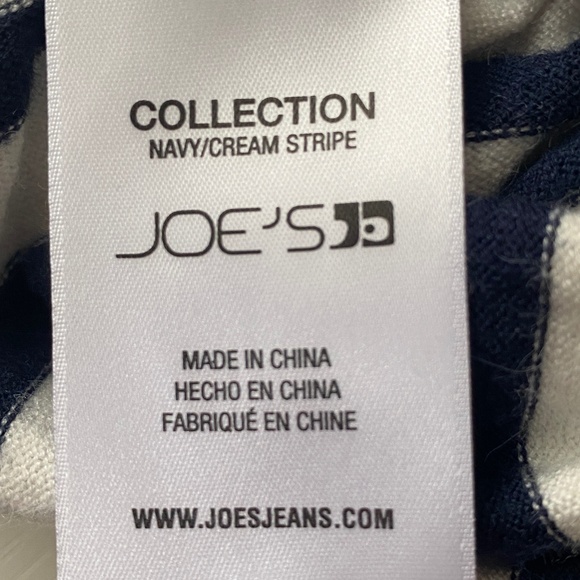 Joe's Jeans Collection Twist Wrap Striped Blouse Navy / Cream Size Small - Picture 8 of 12